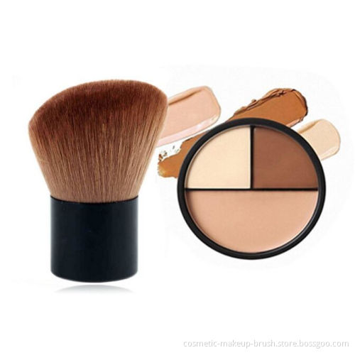 Angled synthetic kabuki brush